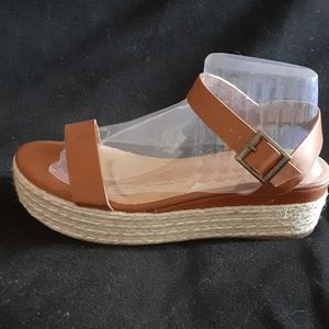 Tan Wedged Sandal